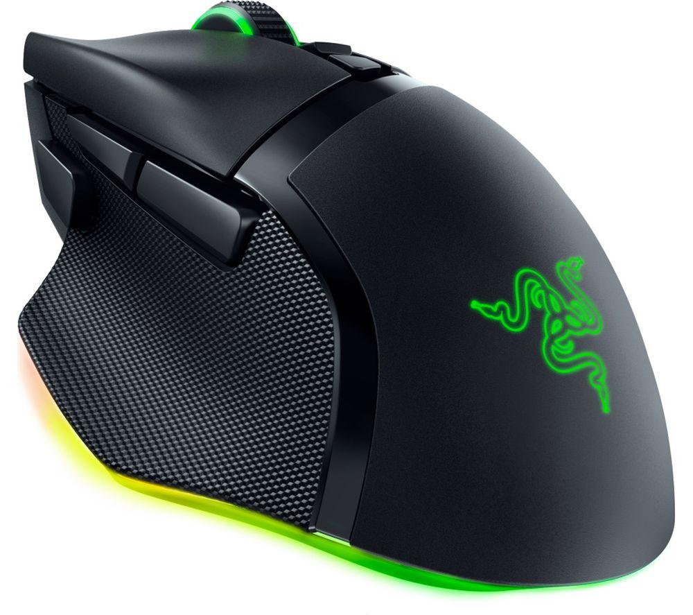 Razer Basilisk V3 Pro Wireless Gaming Mouse, HyperScroll Tilt Wheel,  2.4Ghz, Bluetooth, RGB, White