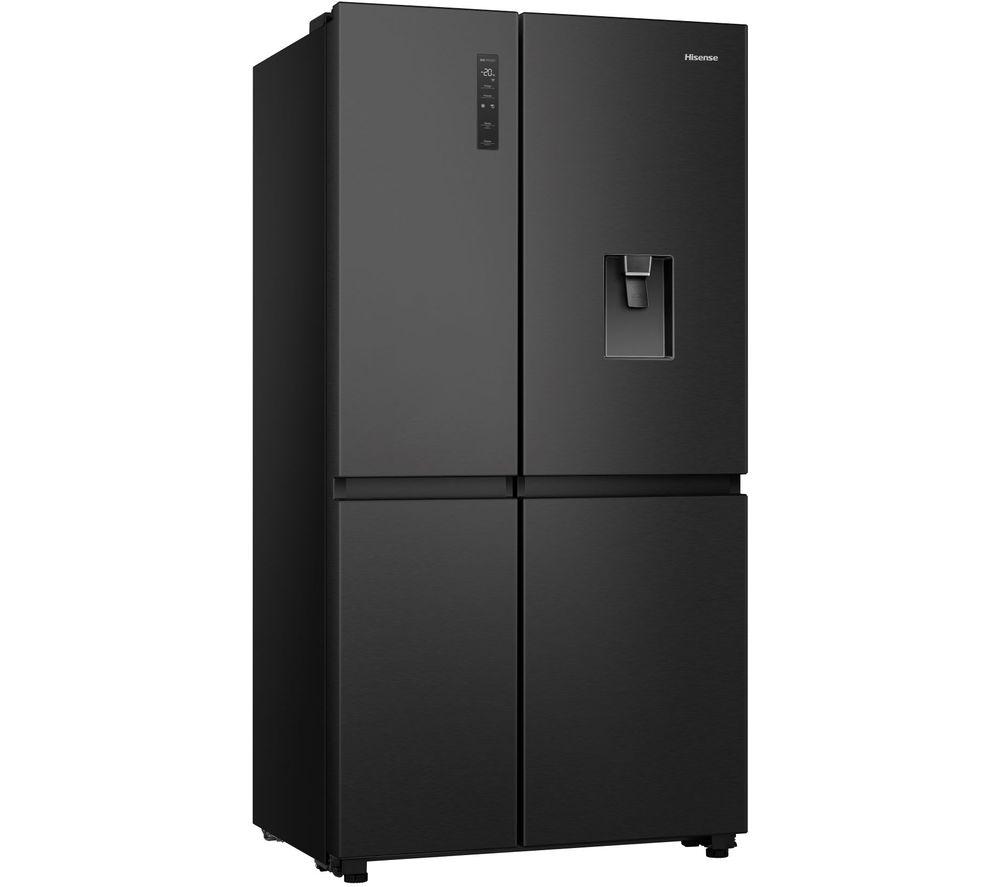 HISENSE PureFlat RS840N4WFE American-Style Smart Fridge Freezer - Black Stainless Steel, Stainless S