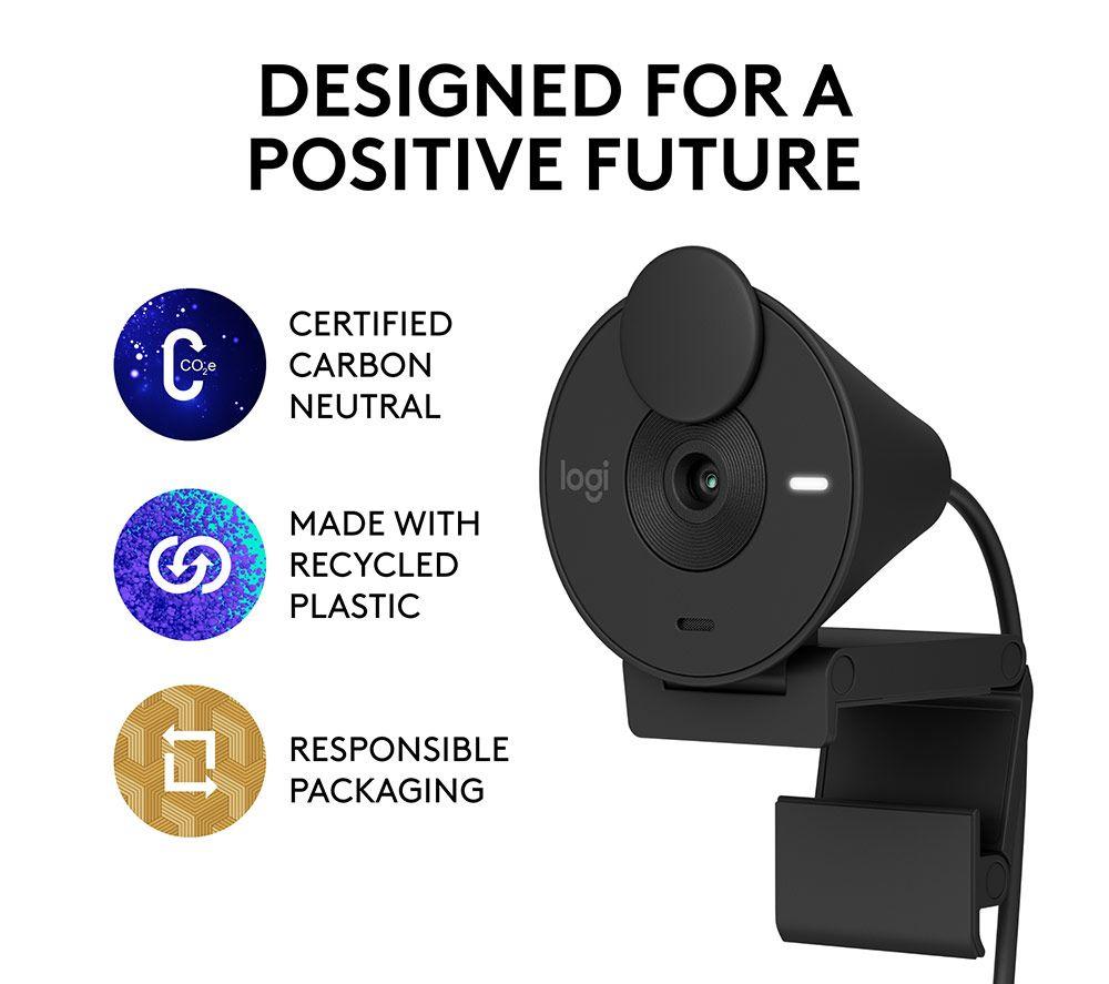 LOGITECH Brio 300 Full HD Webcam - Graphite image number 8 of 9