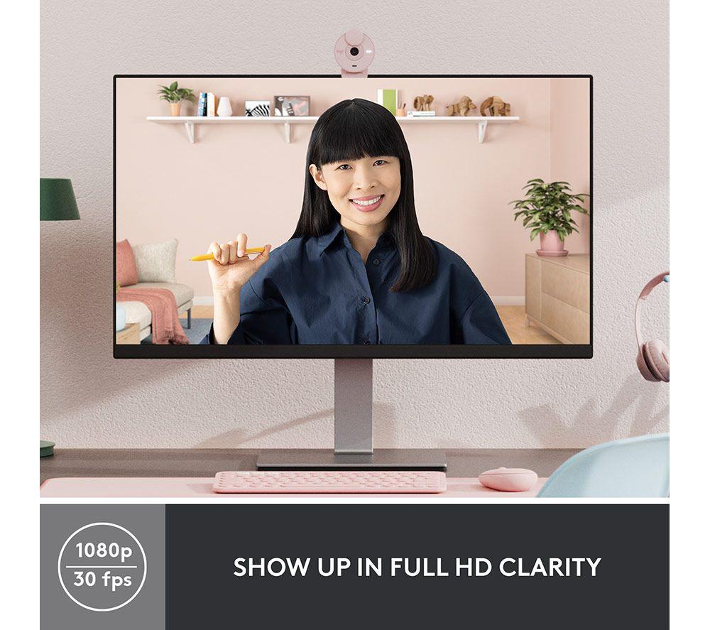 LOGITECH Brio 300 Full HD Webcam - Rose image number 2 of 9