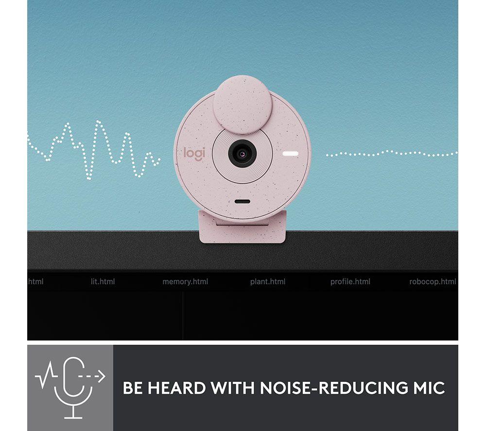 LOGITECH Brio 300 Full HD Webcam - Rose image number 4 of 9