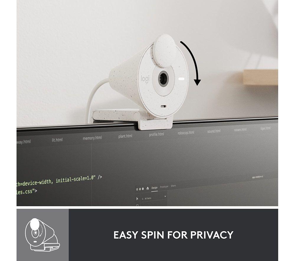 LOGITECH Brio 300 Full HD Webcam - Off-White image number 5 of 9