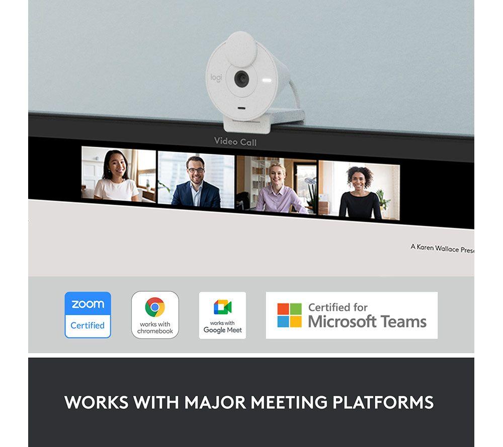 LOGITECH Brio 300 Full HD Webcam - Off-White image number 7 of 9