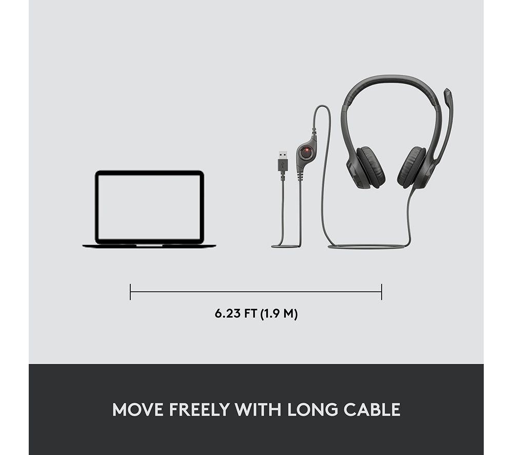 LOGITECH H390 Headset - Graphite image number 8 of 9