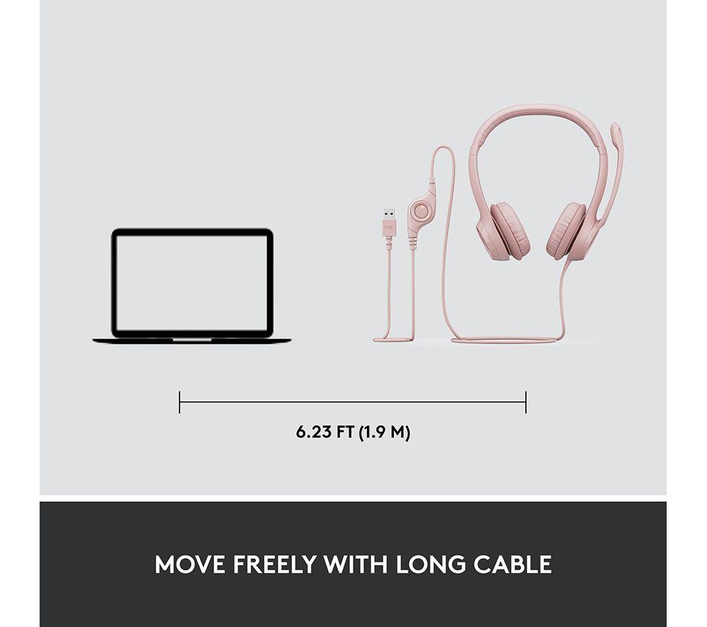 LOGITECH H390 Headset - Rose image number 8 of 9