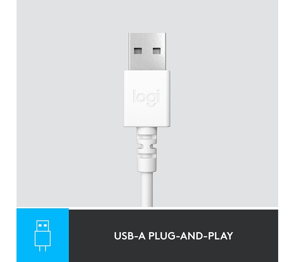 LOGITECH H390 Headset - Off-White image number 5 of 9