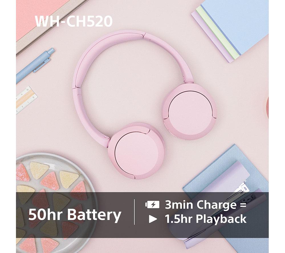 SONY WH-CH520C Wireless Bluetooth Headphones - Beige image number 5 of 13