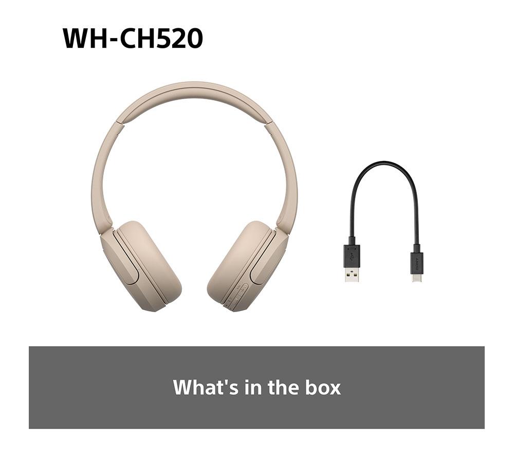 SONY WH-CH520C Wireless Bluetooth Headphones - Beige image number 9 of 13
