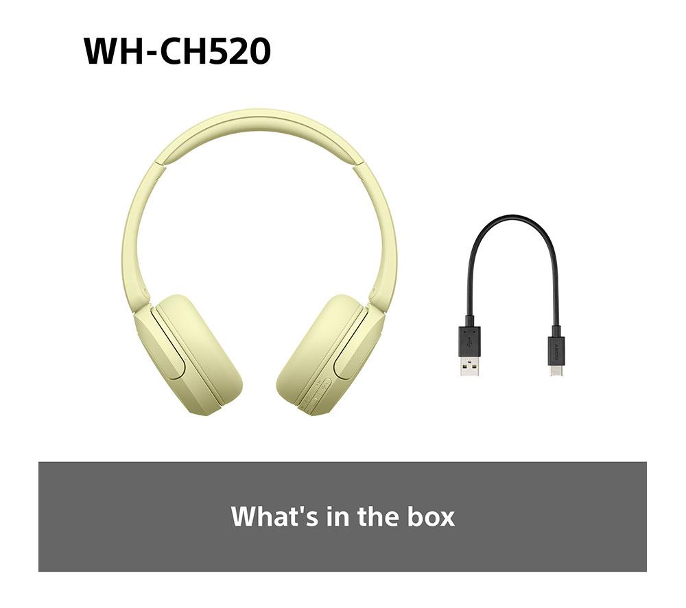 SONY WH-CH520Y Wireless Bluetooth Headphones - Yellow image number 9 of 15