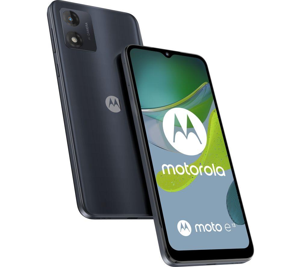 Motorola Moto (e13, 6.5 Inch HD+ Display, AI-powered Camera System, Dolby Atmos, 5000 mAh Battery, 2/64 GB, Dual SIM), Cosmic Black