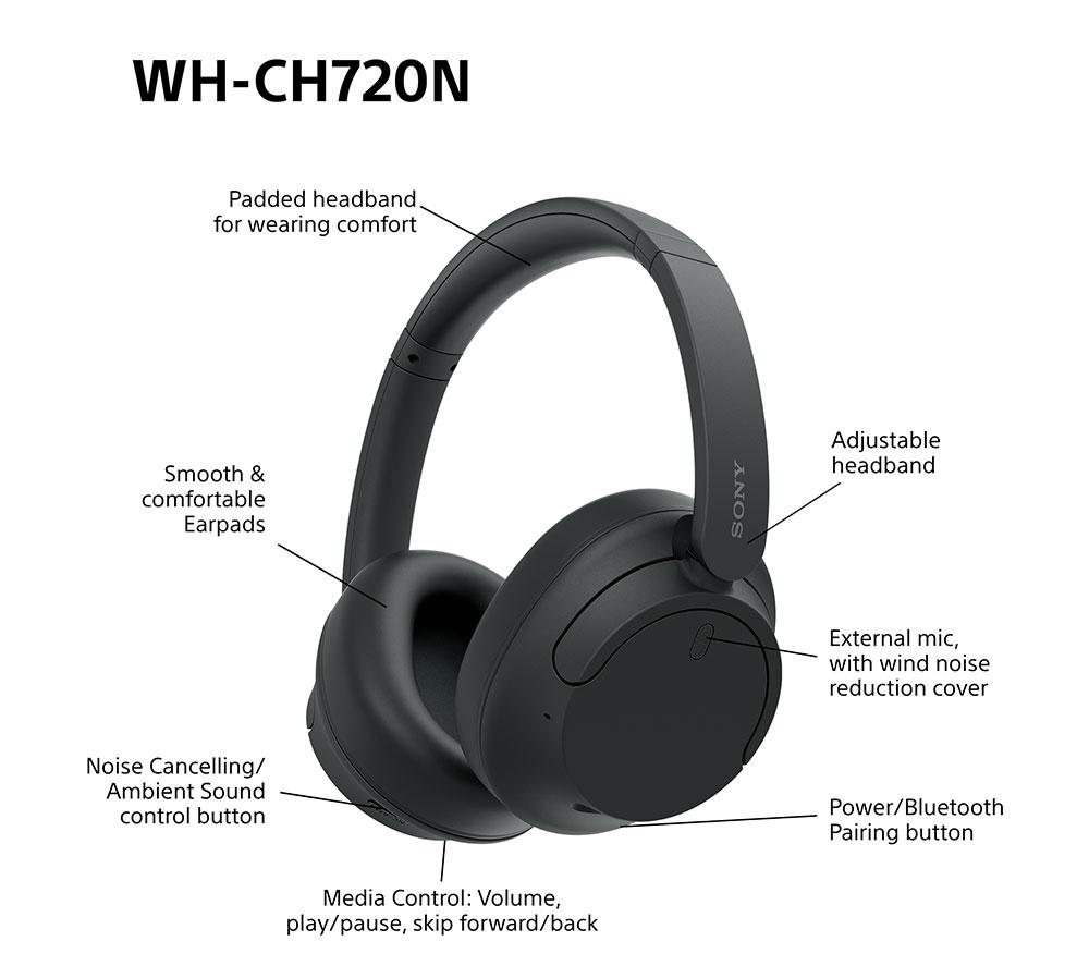 Buy SONY WH-CH720N Wireless Bluetooth Noise-Cancelling Headphones