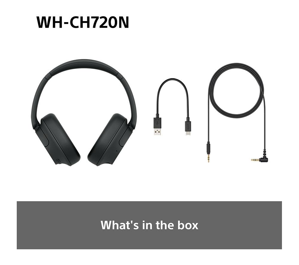 SONY WH-CH720N Wireless Bluetooth Noise-Cancelling Headphones - Black image number 11 of 15