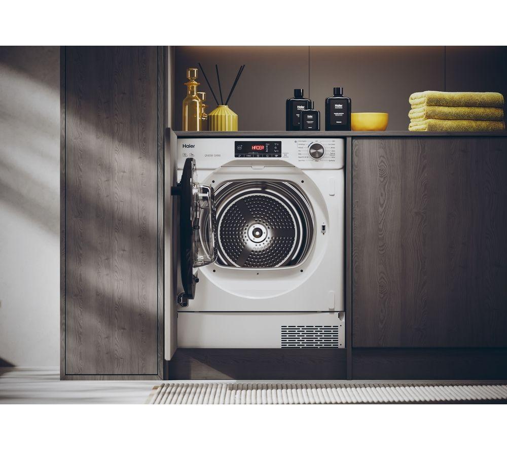 HAIER Series 4 HDBI H7A2TBEX-80 Integrated WiFi-enabled 7 kg Heat Pump Tumble Dryer image number 3 of 17