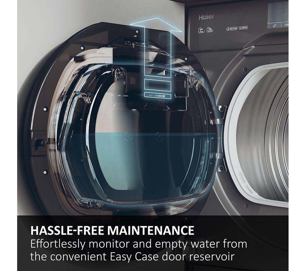 HAIER Series 4 HDBI H7A2TBEX-80 Integrated WiFi-enabled 7 kg Heat Pump Tumble Dryer image number 9 of 17