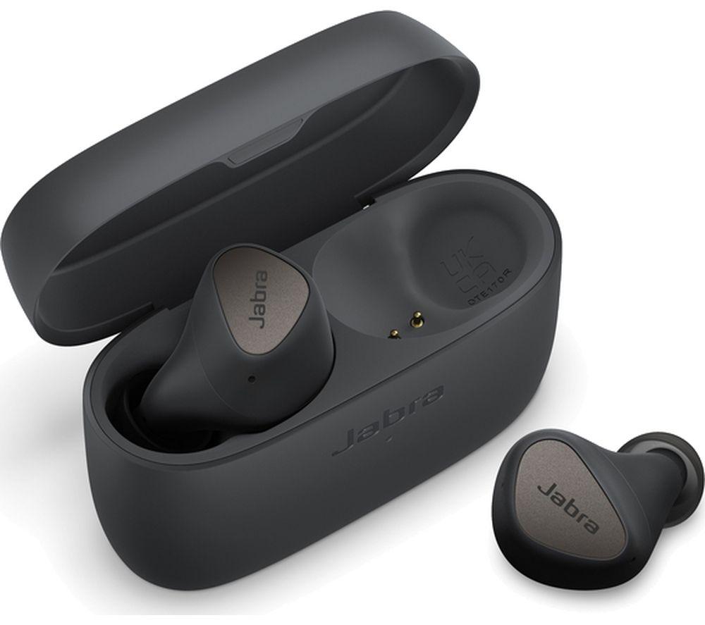JABRA Elite 4 Wireless Bluetooth Noise-Cancelling Earbuds - Dark Grey, Silver/Grey