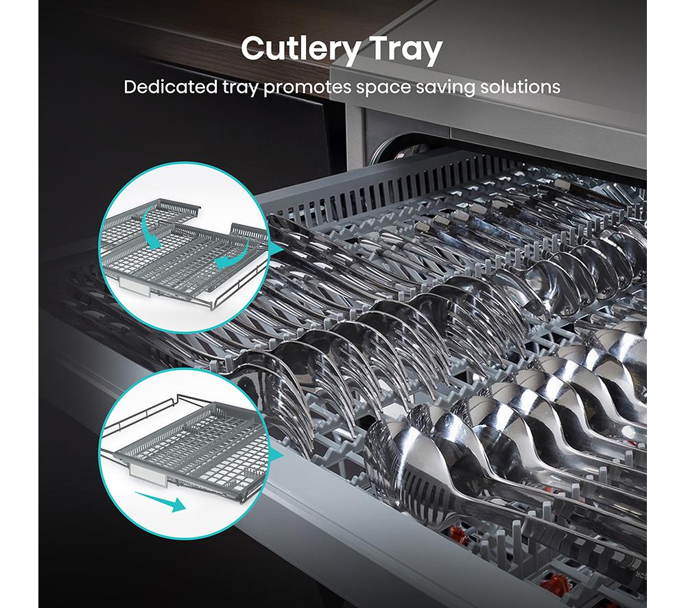 HISENSE HS643D60XUK Full-size Dishwasher - Stainless Steel image number 5 of 14