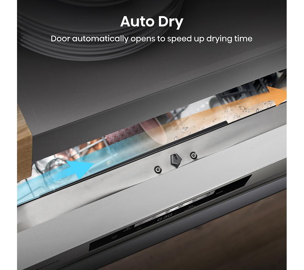 HISENSE HS643D60XUK Full-size Dishwasher - Stainless Steel image number 7 of 14