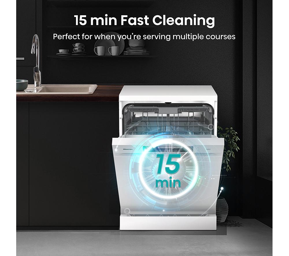 HISENSE HS643D60WUK Full-size Dishwasher - White image number 4 of 14