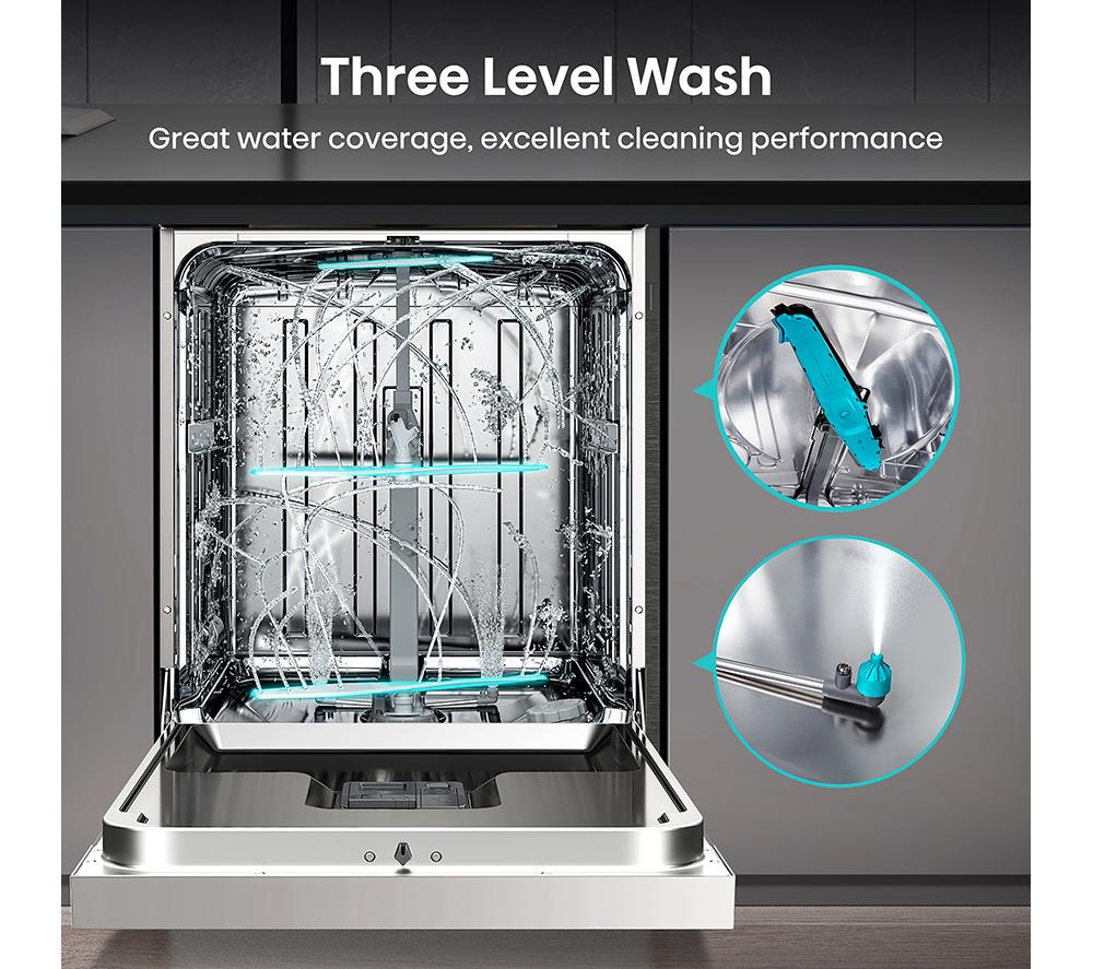 HISENSE HS643D60WUK Full-size Dishwasher - White image number 8 of 14