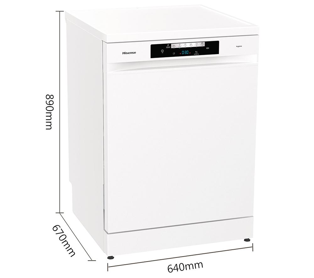 HISENSE HS643D60WUK Full-size Dishwasher - White image number 13 of 14