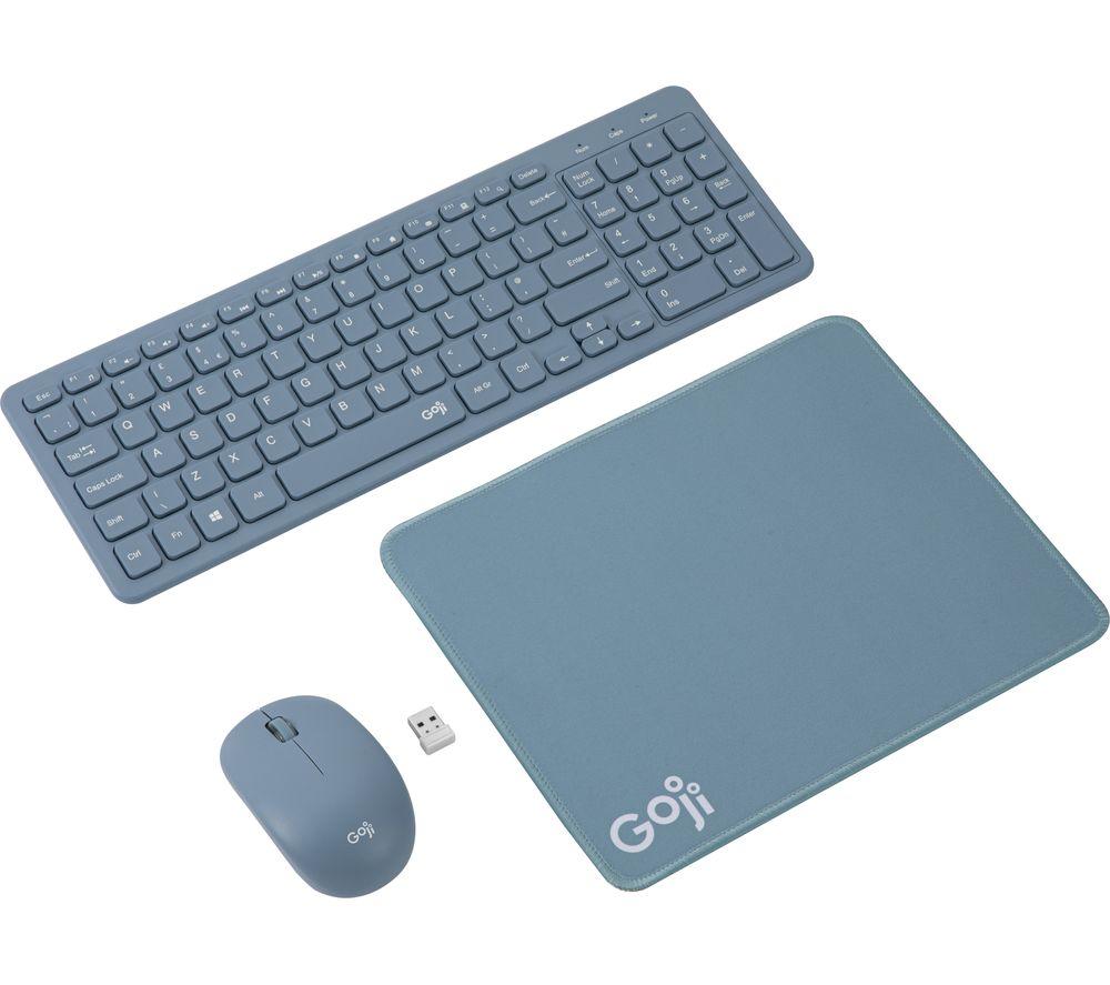 GOJI 3-in-1 Wireless Keyboard & Mouse Set - Blue