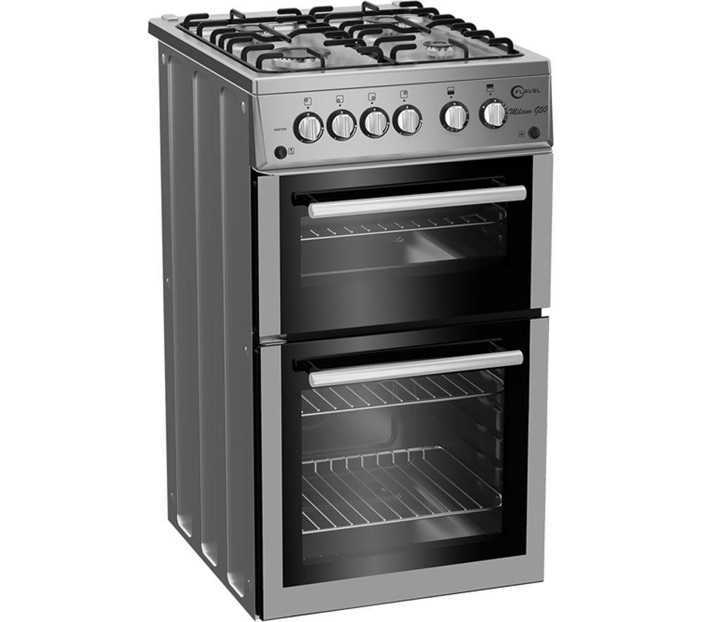 FLAVEL MLB52NDS 50 cm Gas Cooker - Silver & Stainless Steel image number 2 of 6