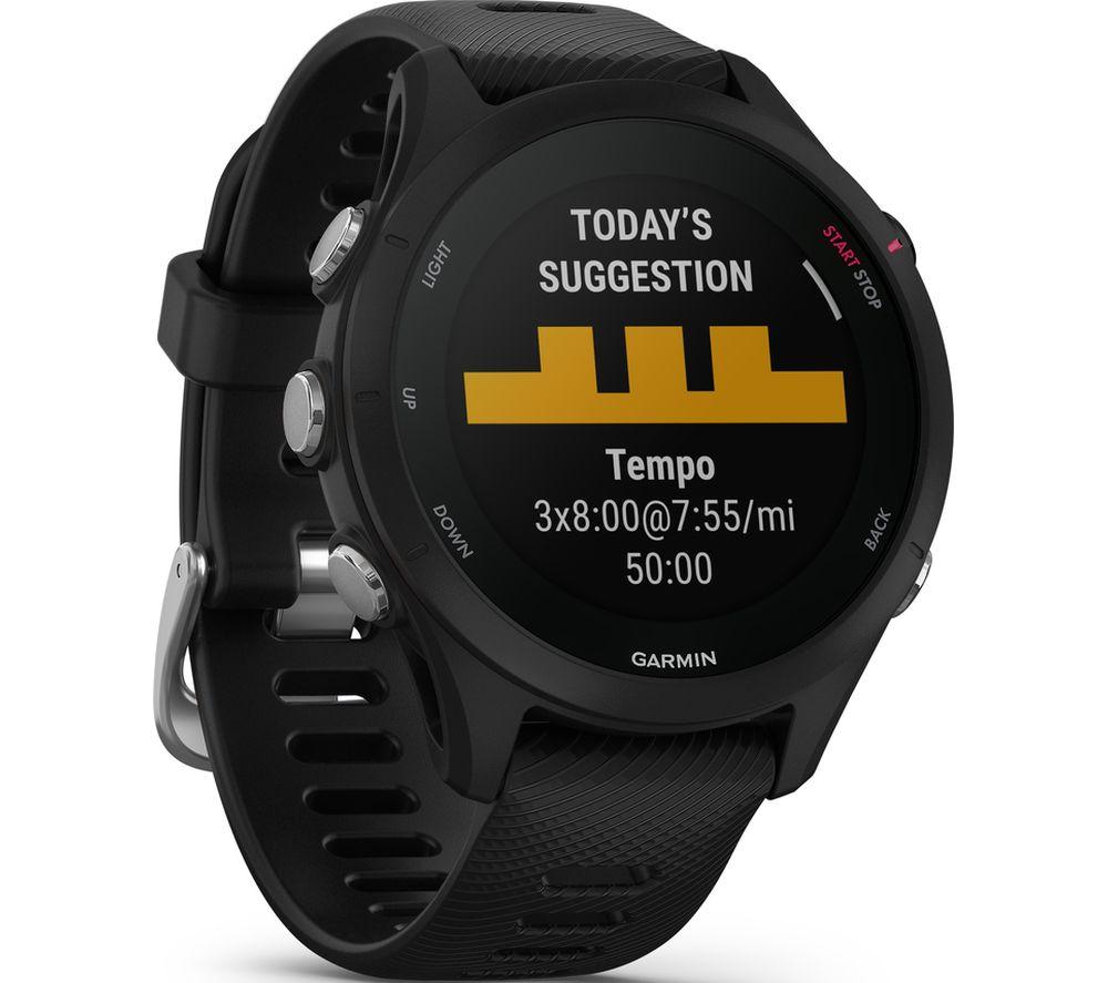 Garmin Forerunner 255 Smaller Easy to Use Lightweight GPS Running Smartwatch, Music Storage, Advanced Training and Recovery Insights, Safety and Tracking Features, Up to 12 days Battery Life, Black