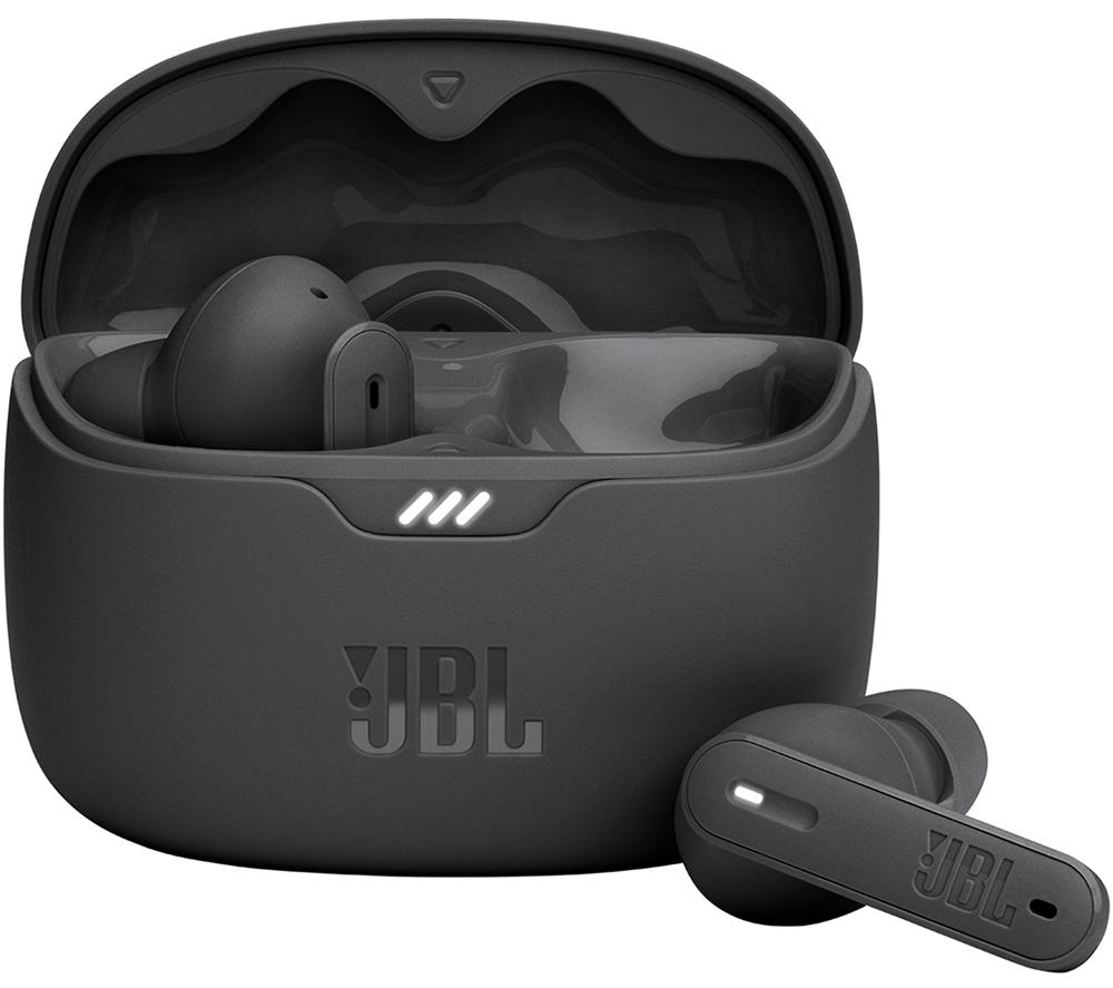 JBL Tune Beam Earphones, Bluetooth and Wireless, Water Resistant and Noise Cancelling with up to 48 Hours Battery Life, in Black