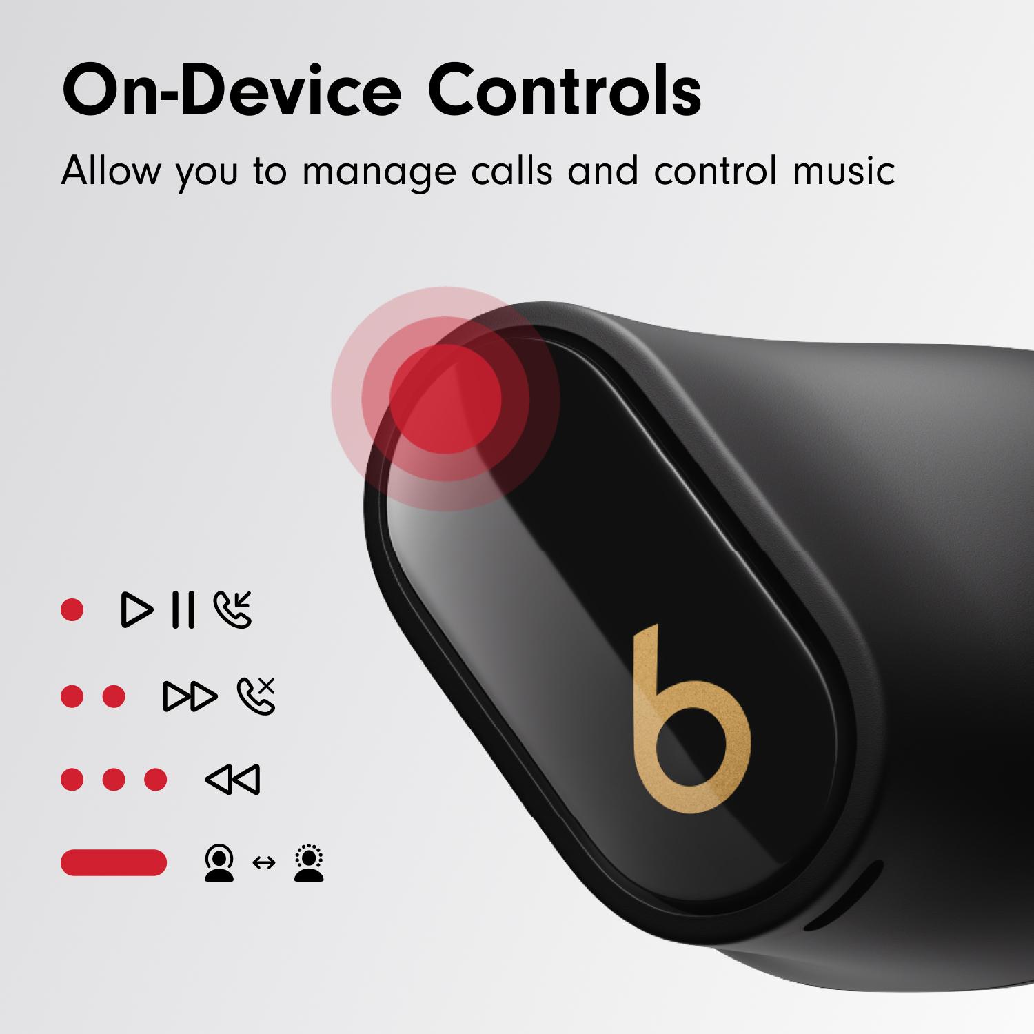 BEATS Studio Buds + Wireless Bluetooth Noise-Cancelling Earbuds - Black image number 10 of 12