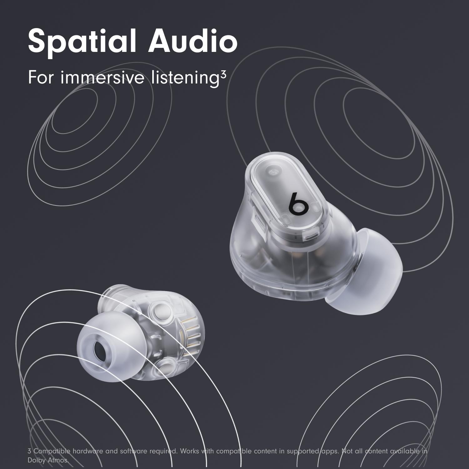 BEATS Studio Buds + Wireless Bluetooth Noise-Cancelling Earbuds - Clear image number 8 of 12