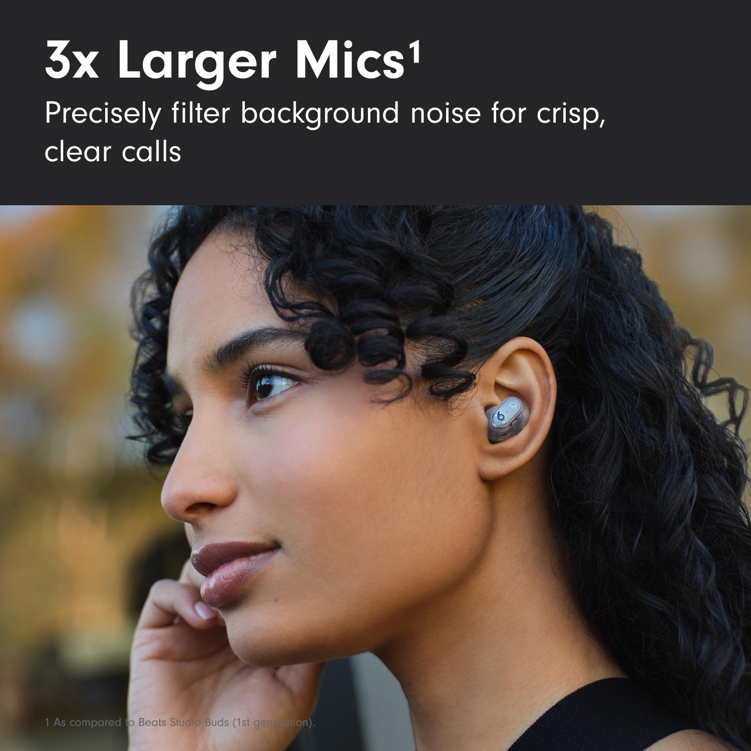 BEATS Studio Buds + Wireless Bluetooth Noise-Cancelling Earbuds - Clear image number 9 of 12