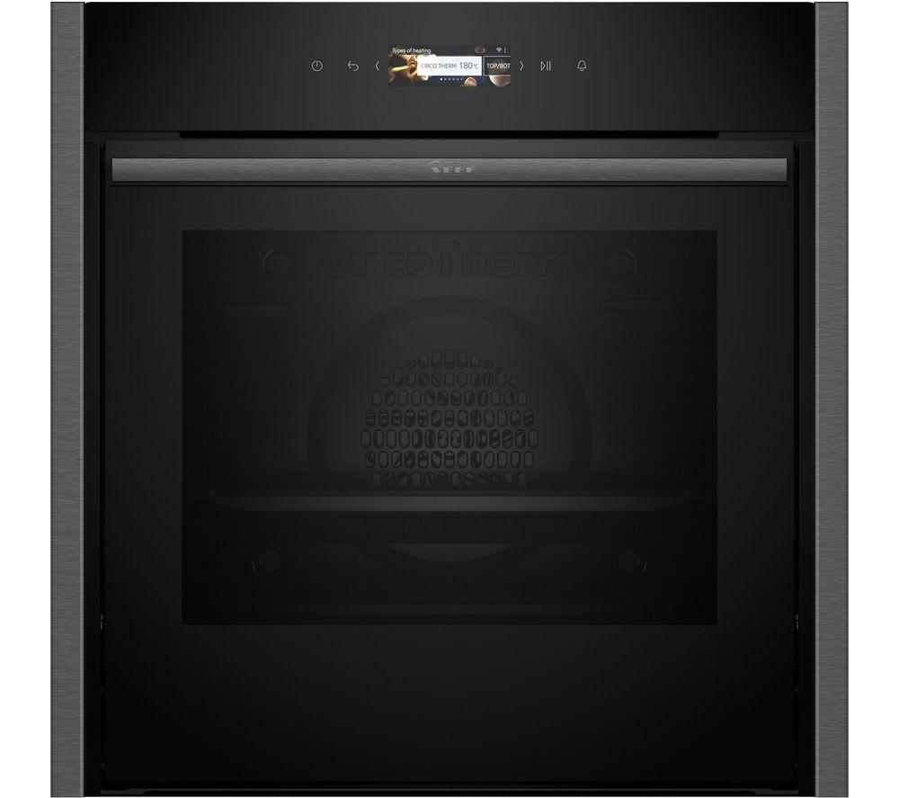 NEFF N70 Slide&Hide B54CR71G0B Electric Pyrolytic Smart Oven - Graphite, Black