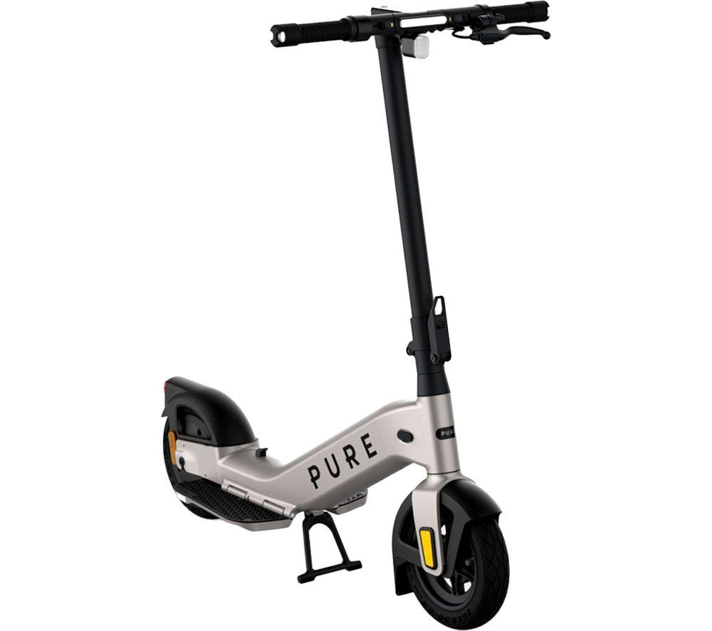 PURE ELECTRIC Pure Advance Electric Folding Scooter - Platinum Silver Metallic, Silver/Grey
