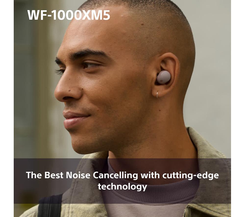 SONY WF-1000XM5 Wireless Bluetooth Noise-Cancelling Earbuds - Smoky Pink image number 5 of 20