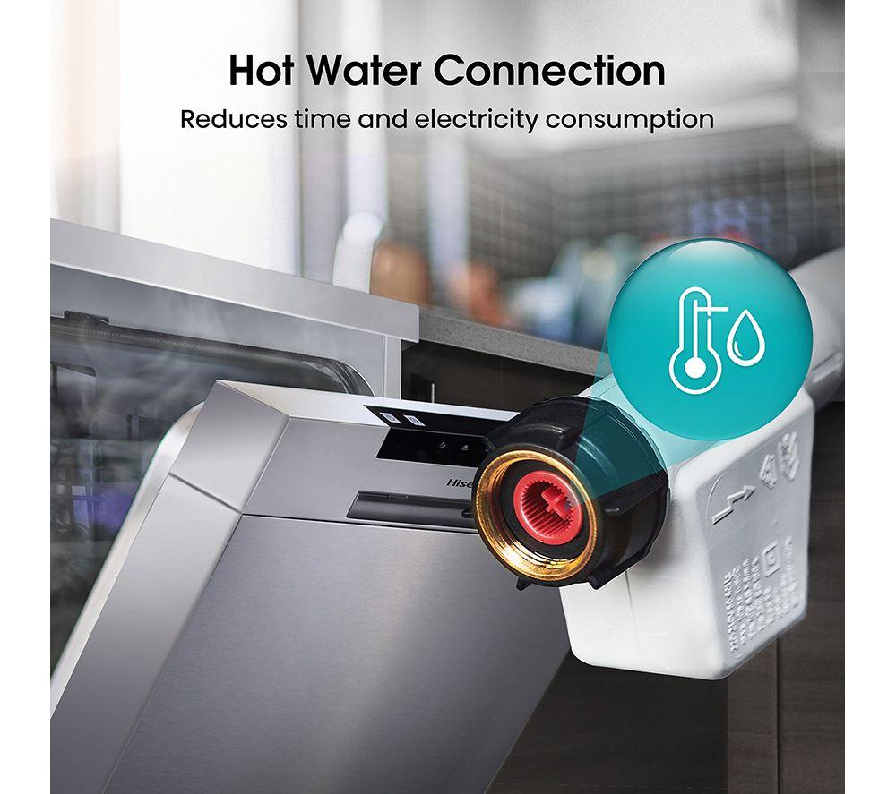 HISENSE HS523E15XUK Slimline Dishwasher - Stainless Steel image number 13 of 18