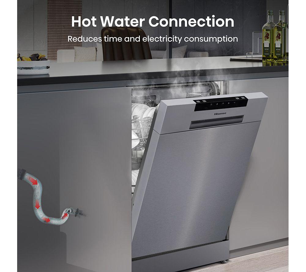 HISENSE HS523E15XUK Slimline Dishwasher - Stainless Steel image number 18 of 18