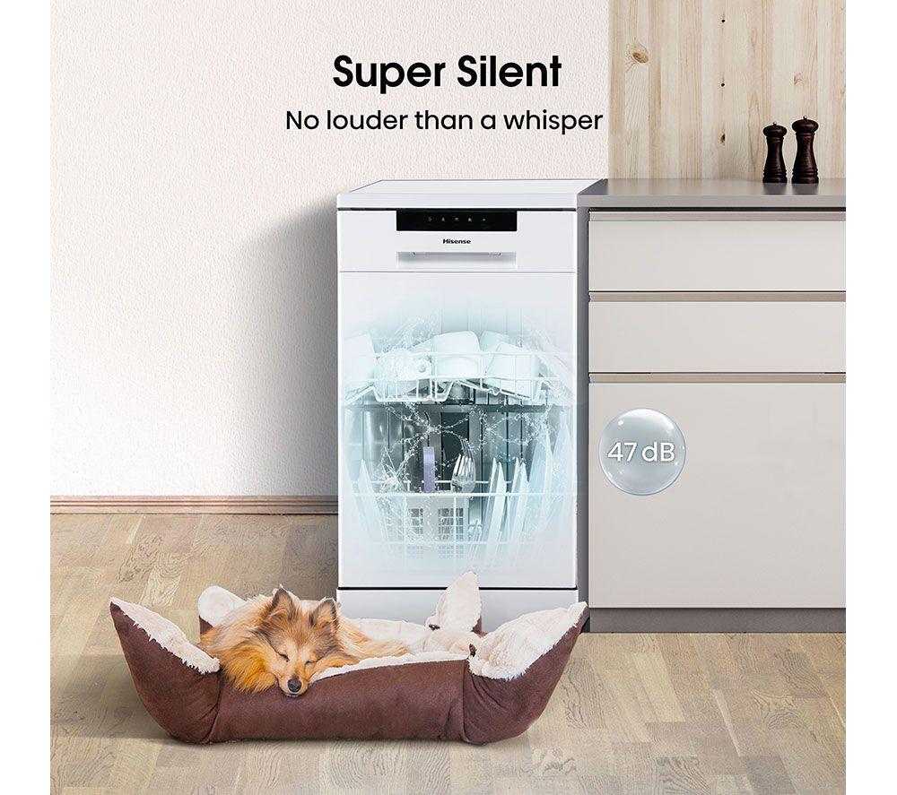 HISENSE HS523E15WUK Slimline Dishwasher - White image number 6 of 15