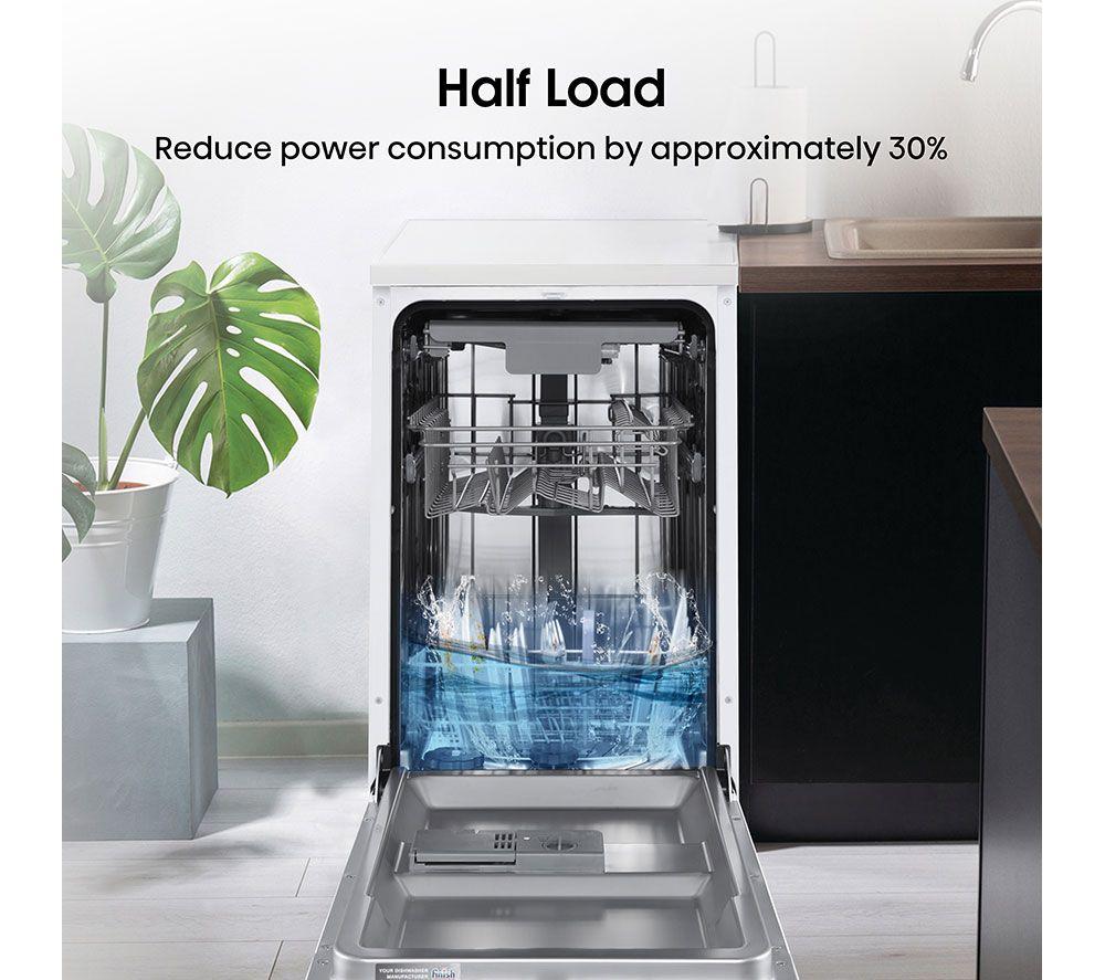 HISENSE HS523E15WUK Slimline Dishwasher - White image number 7 of 15