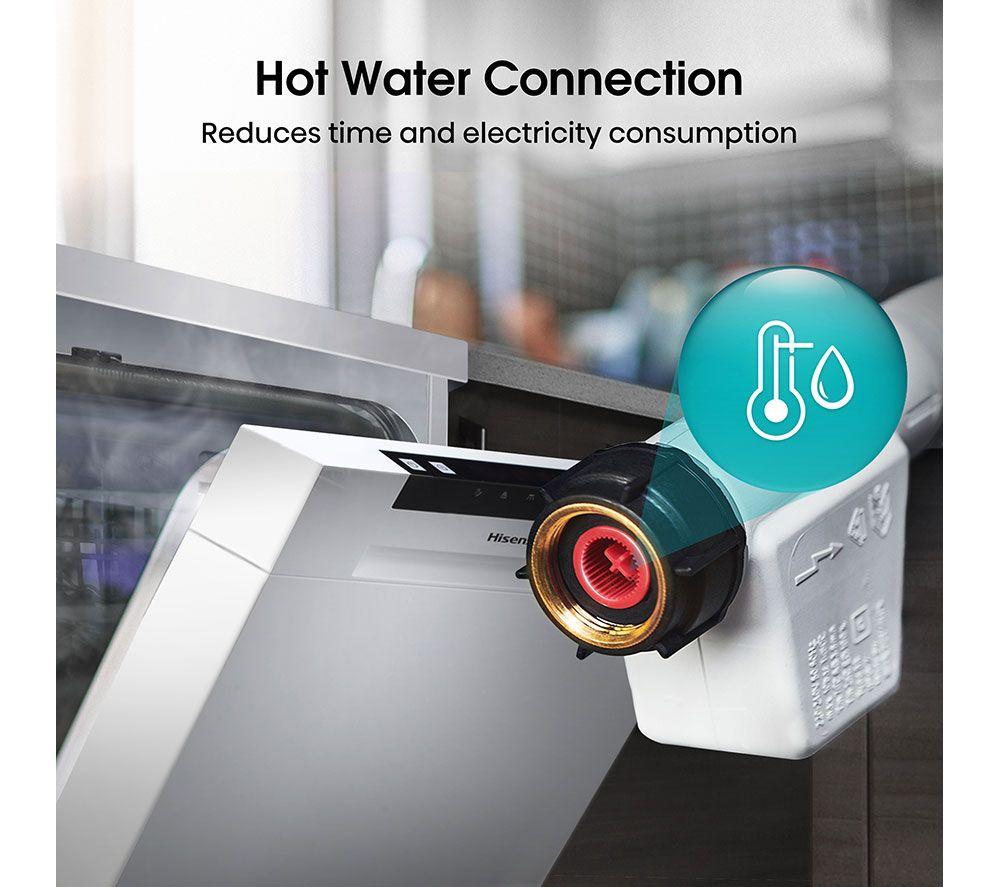 HISENSE HS523E15WUK Slimline Dishwasher - White image number 10 of 15