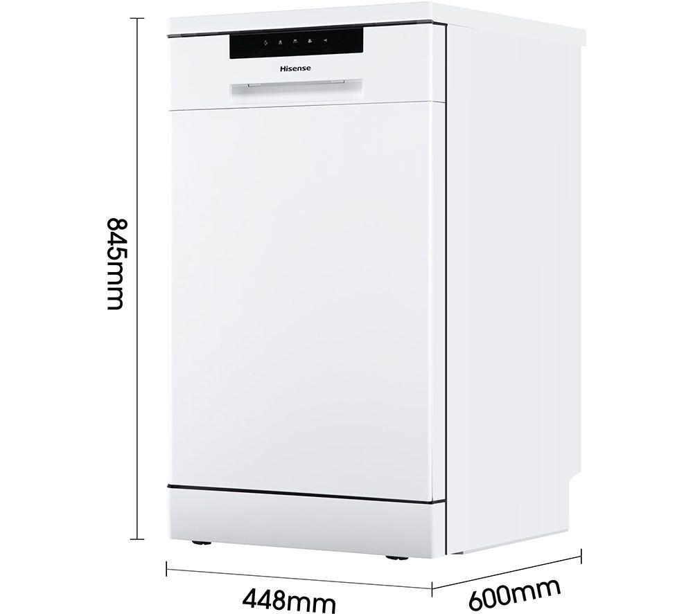 HISENSE HS523E15WUK Slimline Dishwasher - White image number 12 of 15