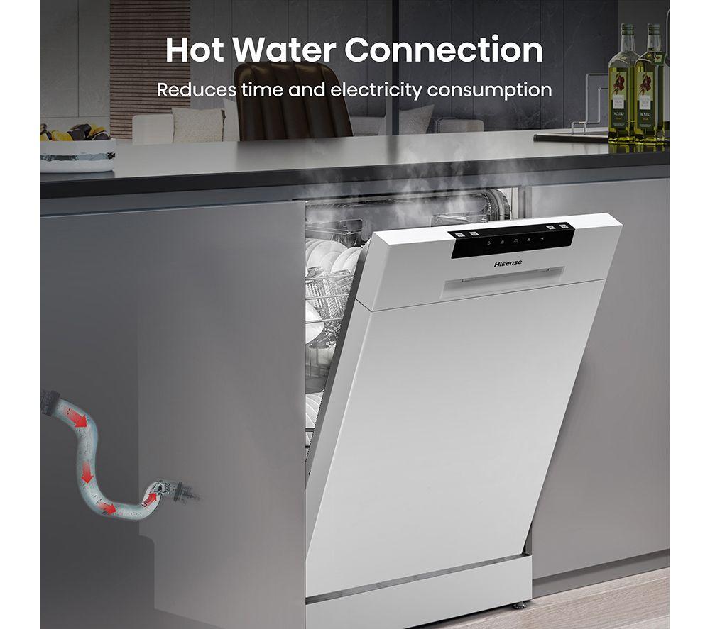 HISENSE HS523E15WUK Slimline Dishwasher - White image number 14 of 15