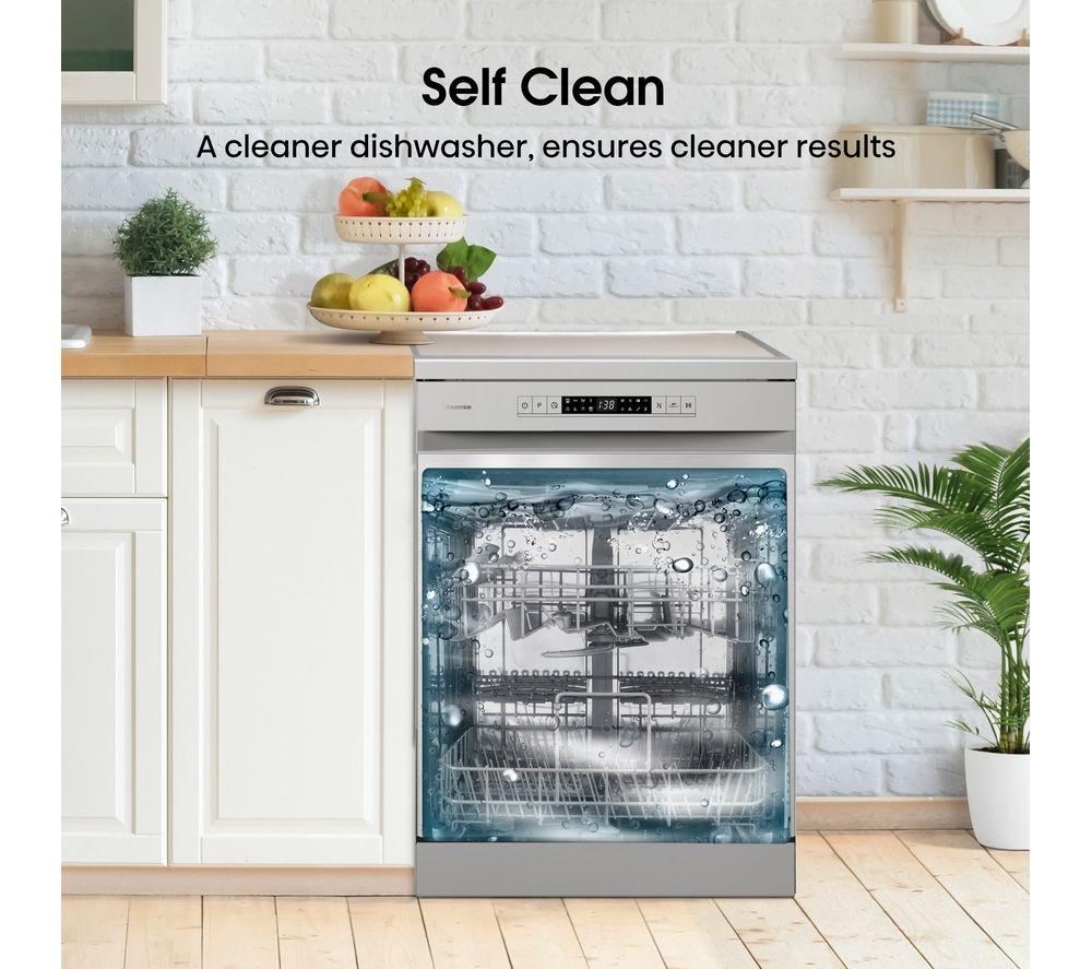 HISENSE HS622E90XUK Full-size Dishwasher - Stainless Steel image number 6 of 17