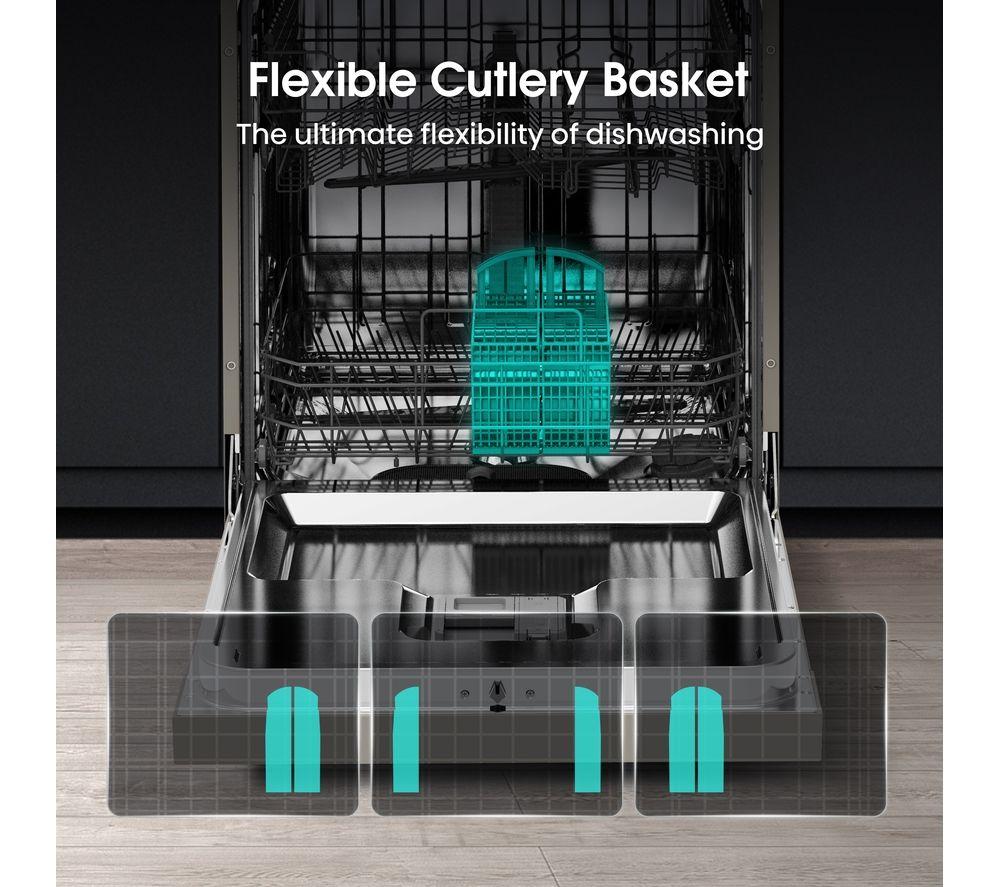 HISENSE HS622E90XUK Full-size Dishwasher - Stainless Steel image number 11 of 17