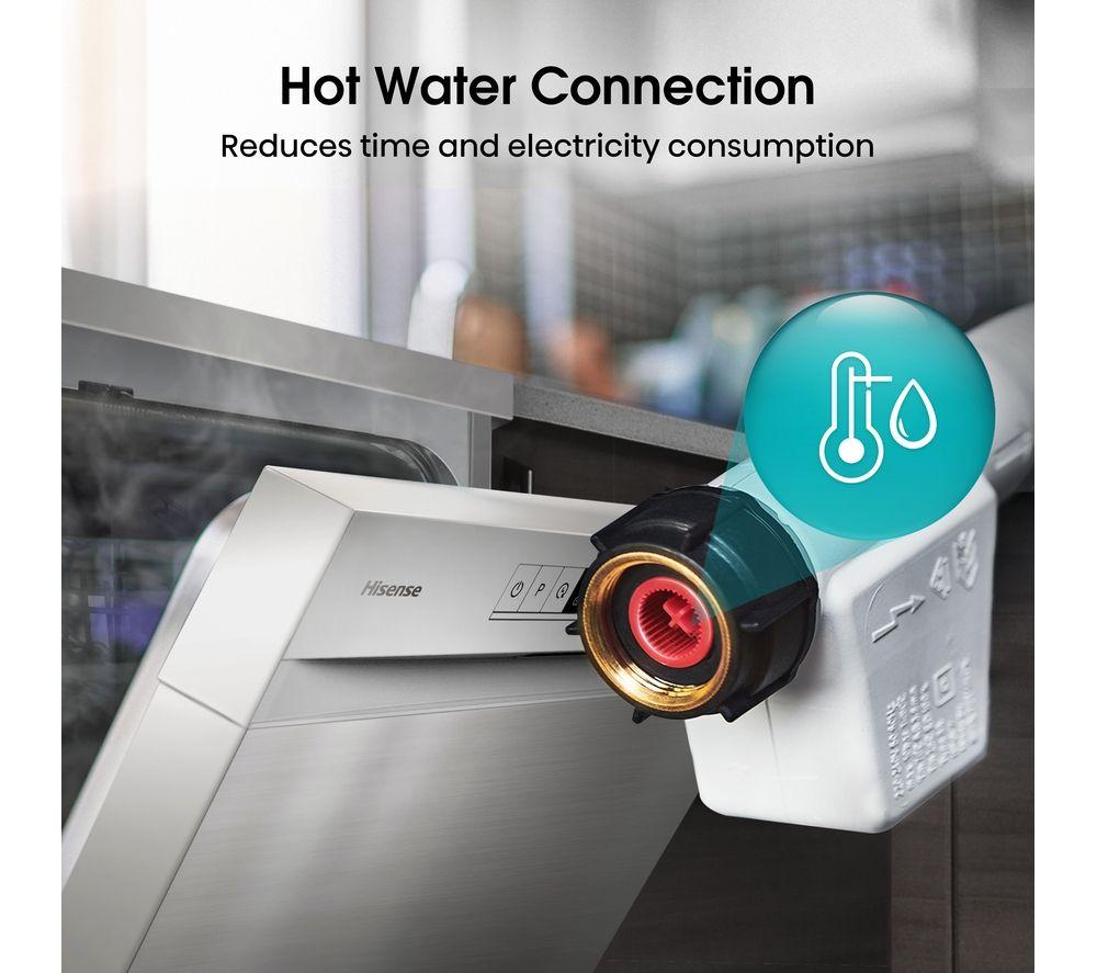 HISENSE HS622E90XUK Full-size Dishwasher - Stainless Steel image number 14 of 17