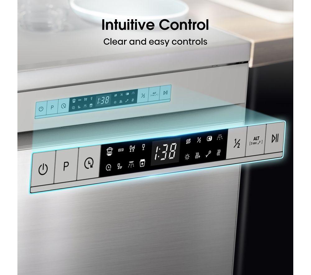 HISENSE HS622E90XUK Full-size Dishwasher - Stainless Steel image number 15 of 17