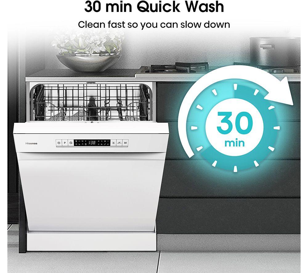 HISENSE HS622E90WUK Full-size Dishwasher - White image number 9 of 14