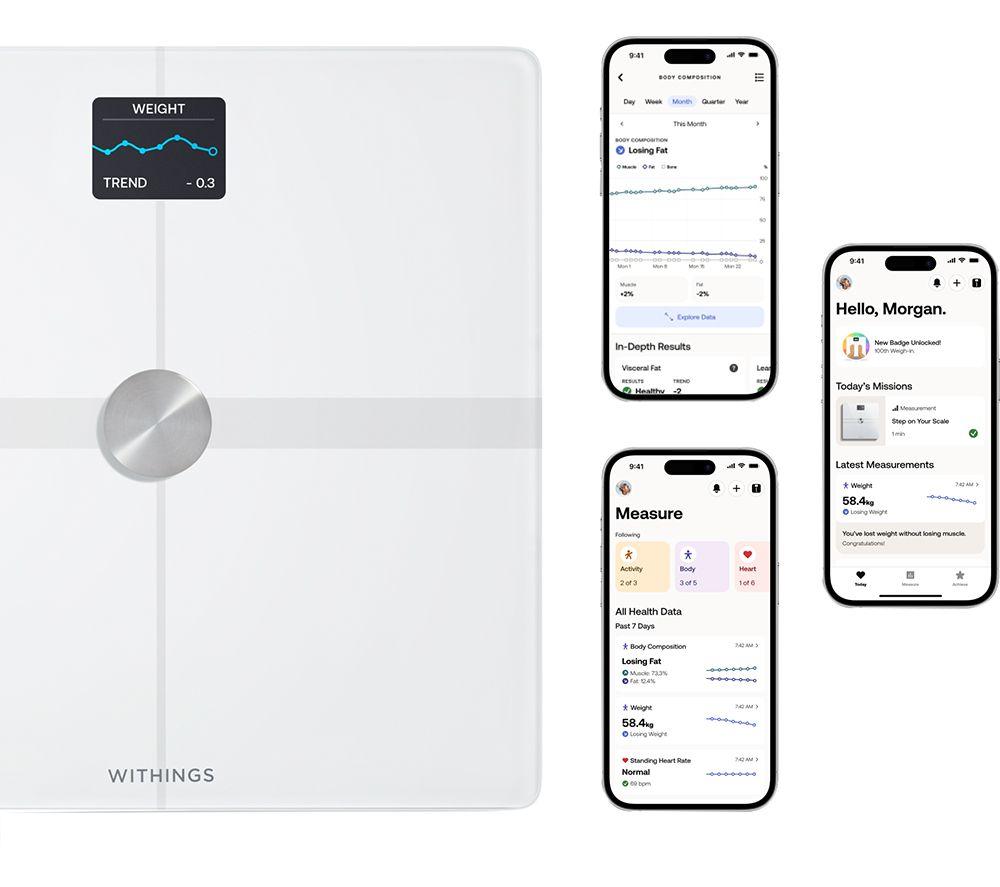 WITHINGS Body Smart Bathroom Scale - White image number 3 of 6
