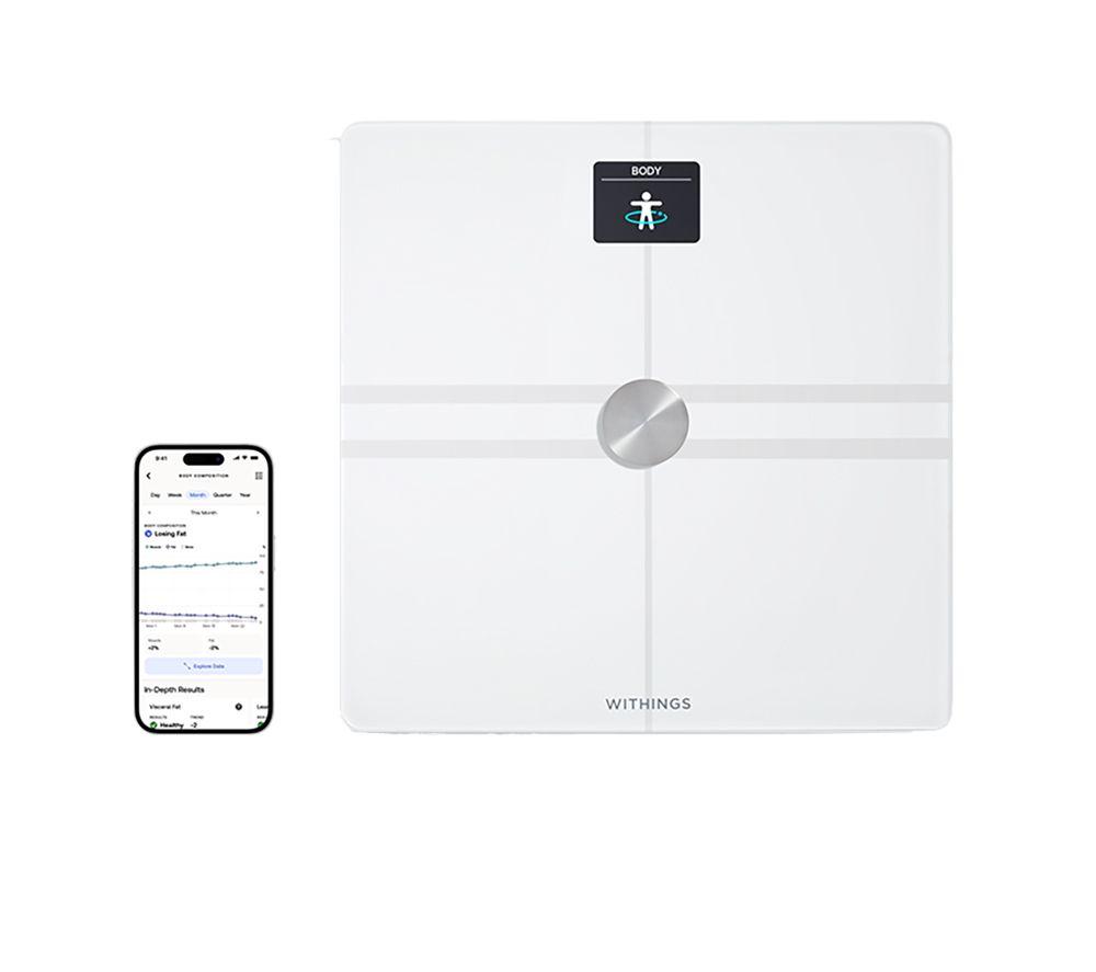 GENUINE Withings Body Comp Cardio Nerve Health Wi-Fi Smart Scale 8 Users  White