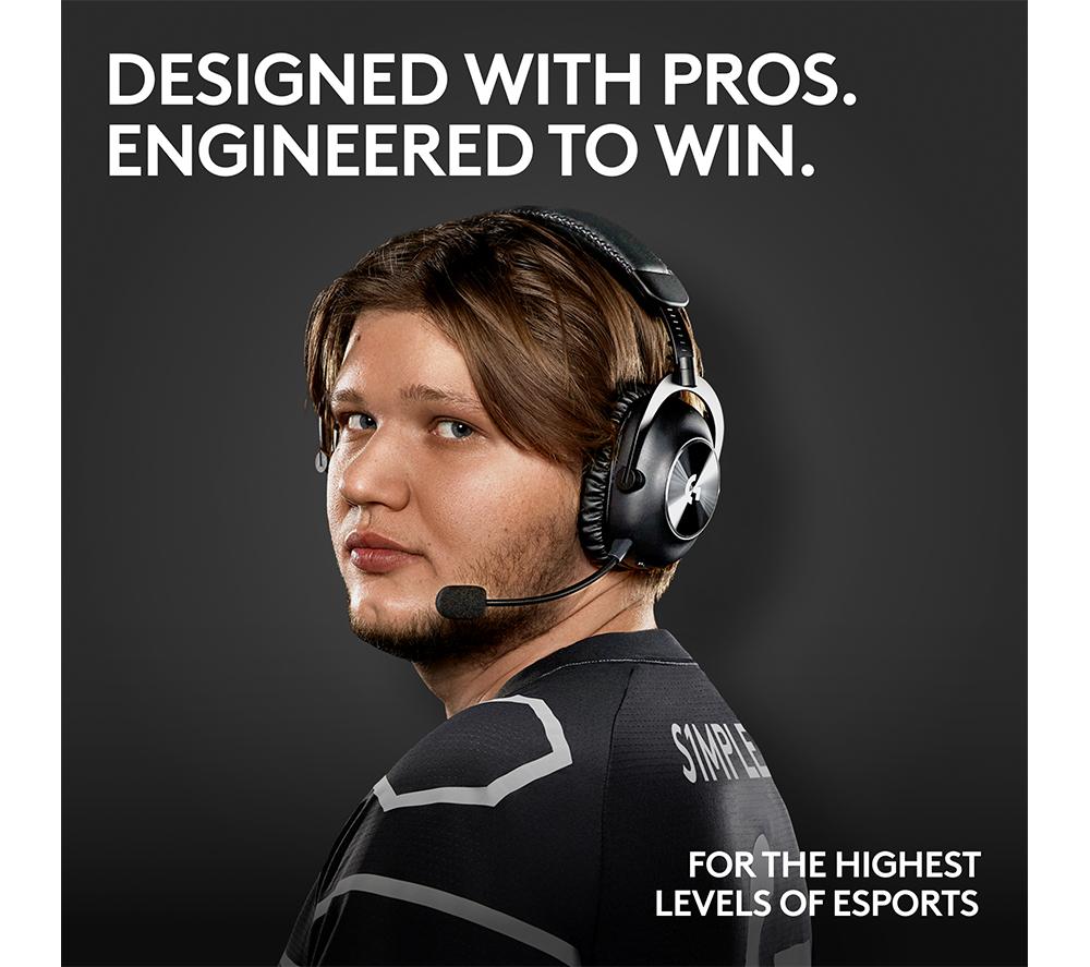 LOGITECH PRO X 2 Graphene Driver LIGHTSPEED Wireless 7.1 Gaming Headset - Black image number 11 of 12
