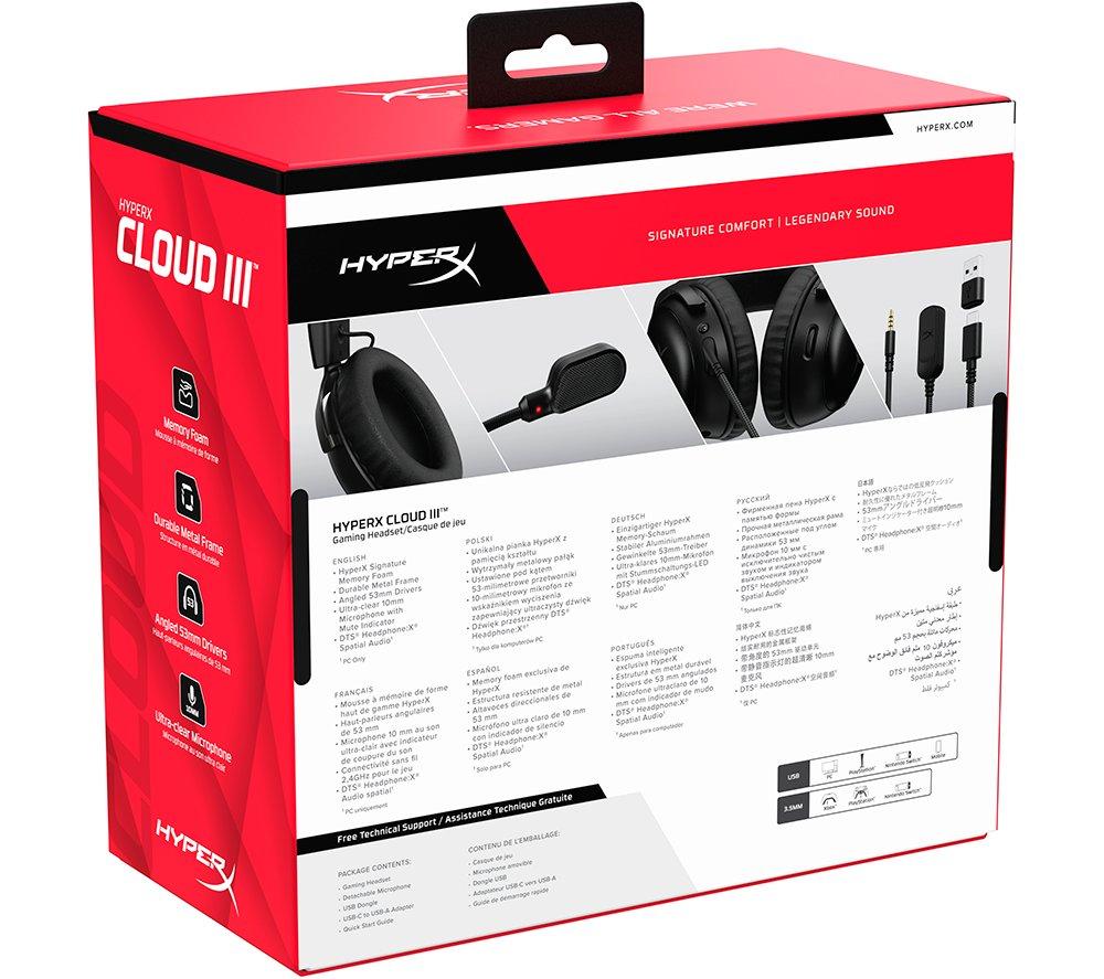 HYPERX Cloud III Gaming Headset - Black image number 16 of 16